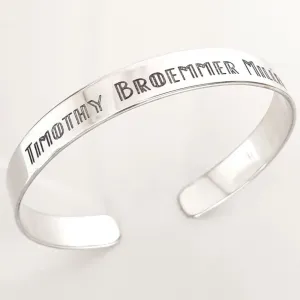 Name Bracelet - Sterling Silver Cuff