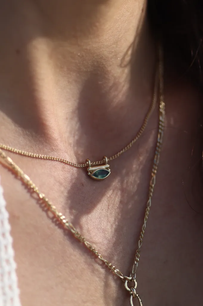 Nyra Apatite Gold Necklace
