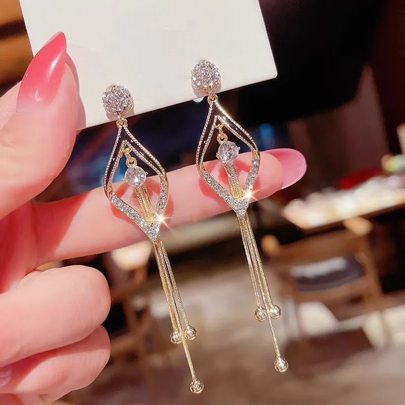 Oversized Owl Drop Earrings with Pearl and Zircon Embellishments