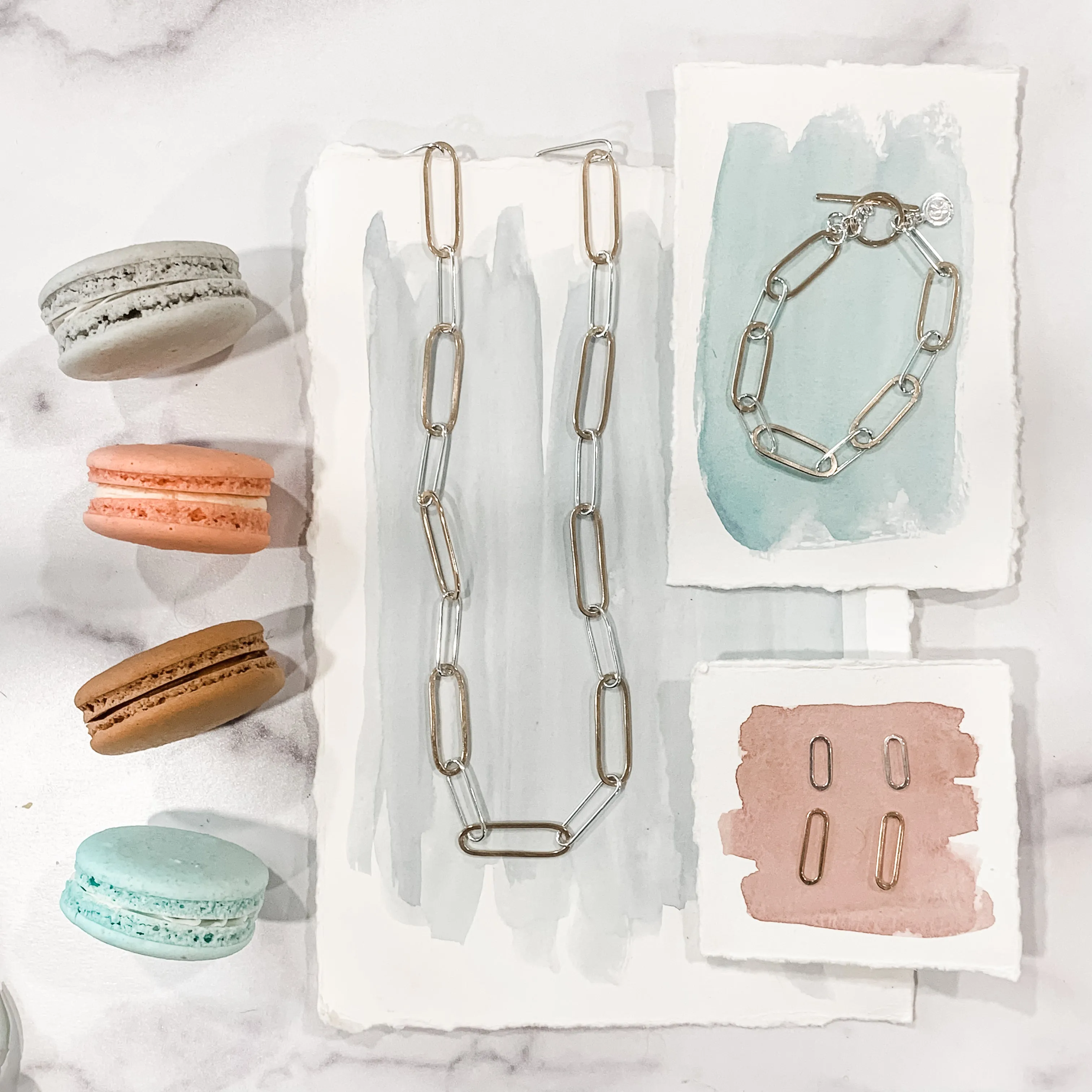Paperclip Chain Bracelet - mixed metals