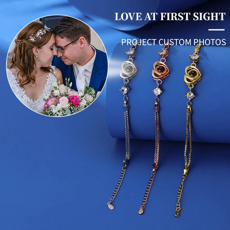 Personalized Photo Projection Heart Bracelet