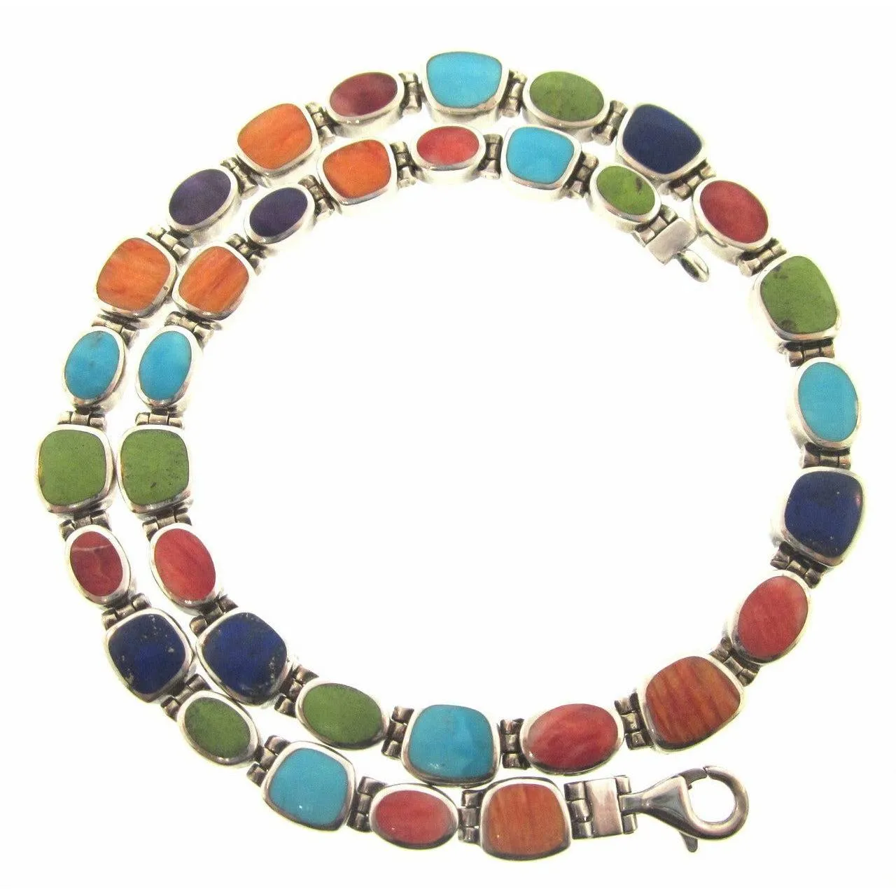 Peyote Bird Multi-Stone Chunky Tennis Necklace