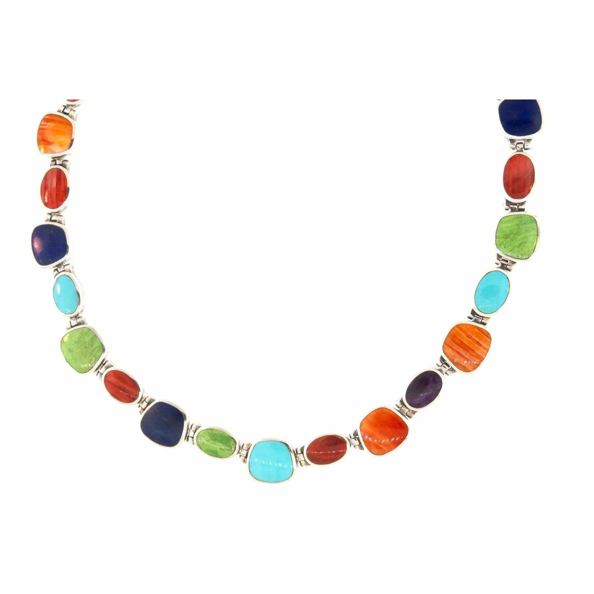 Peyote Bird Multi-Stone Chunky Tennis Necklace