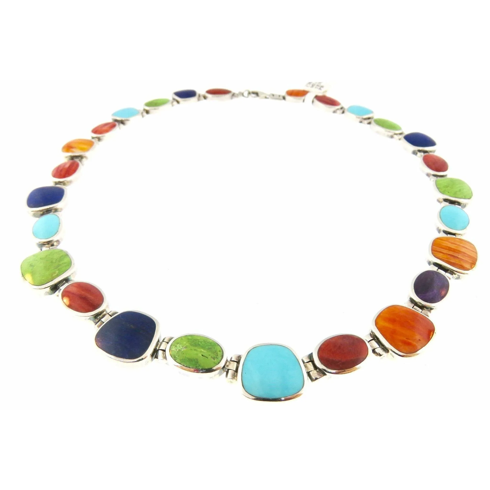 Peyote Bird Multi-Stone Chunky Tennis Necklace
