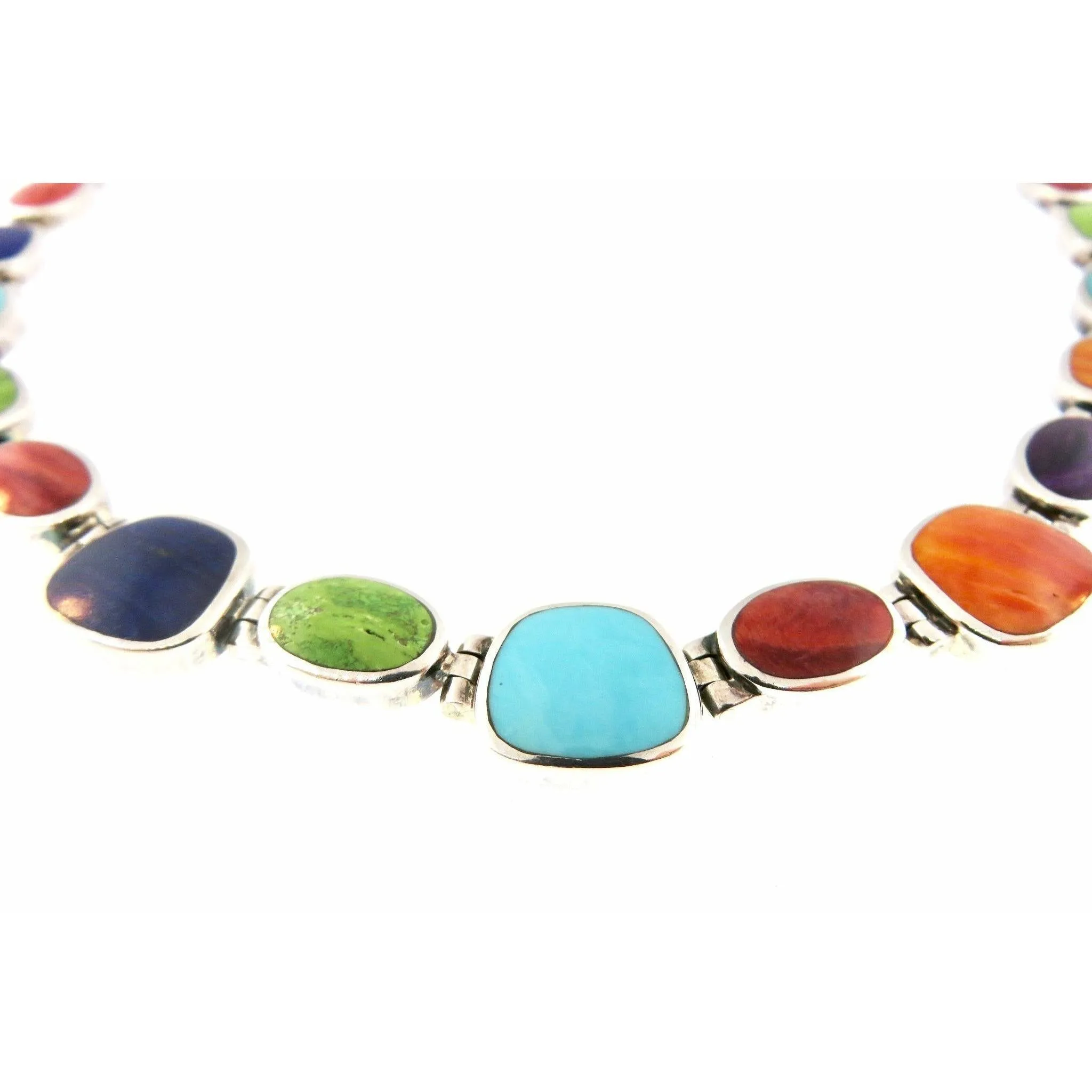 Peyote Bird Multi-Stone Chunky Tennis Necklace