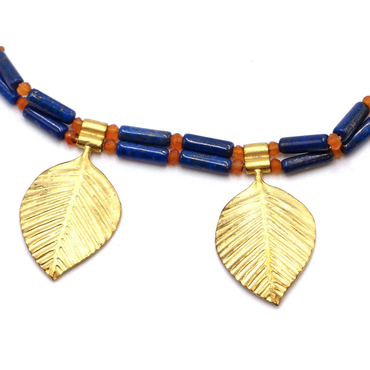 Queen Puabi Lapis and Carnelian Necklace