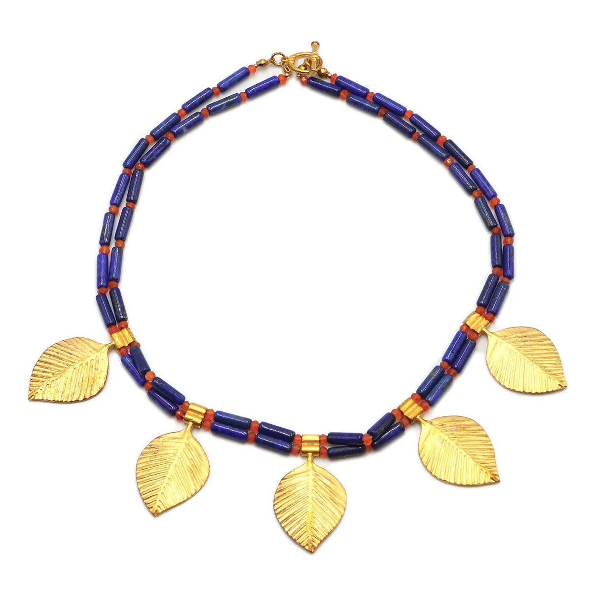 Queen Puabi Lapis and Carnelian Necklace