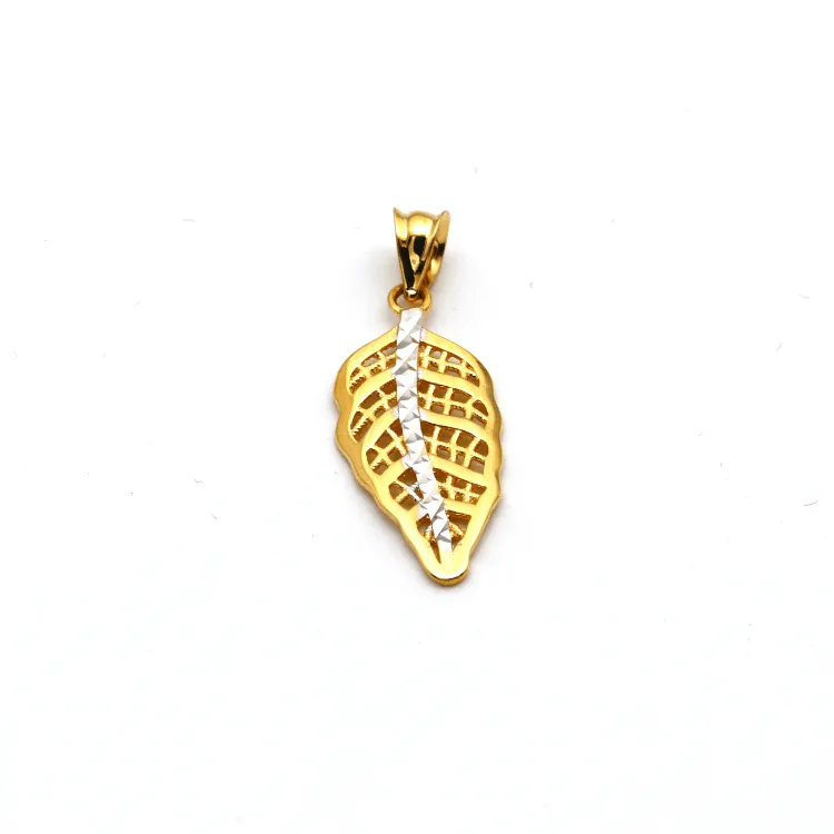 Real Gold 2 Color Leaf Pendant GL0642 P 1698