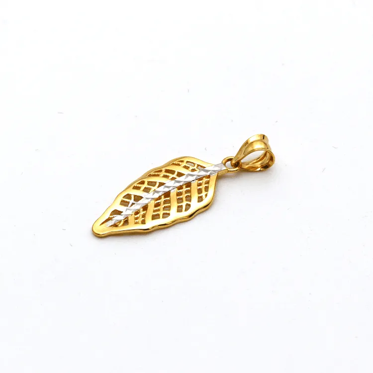 Real Gold 2 Color Leaf Pendant GL0642 P 1698