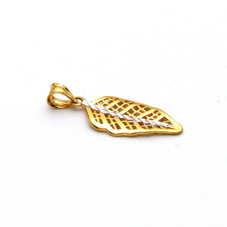 Real Gold 2 Color Leaf Pendant GL0642 P 1698