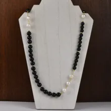 Red Coral and Baroque Pearl Necklace