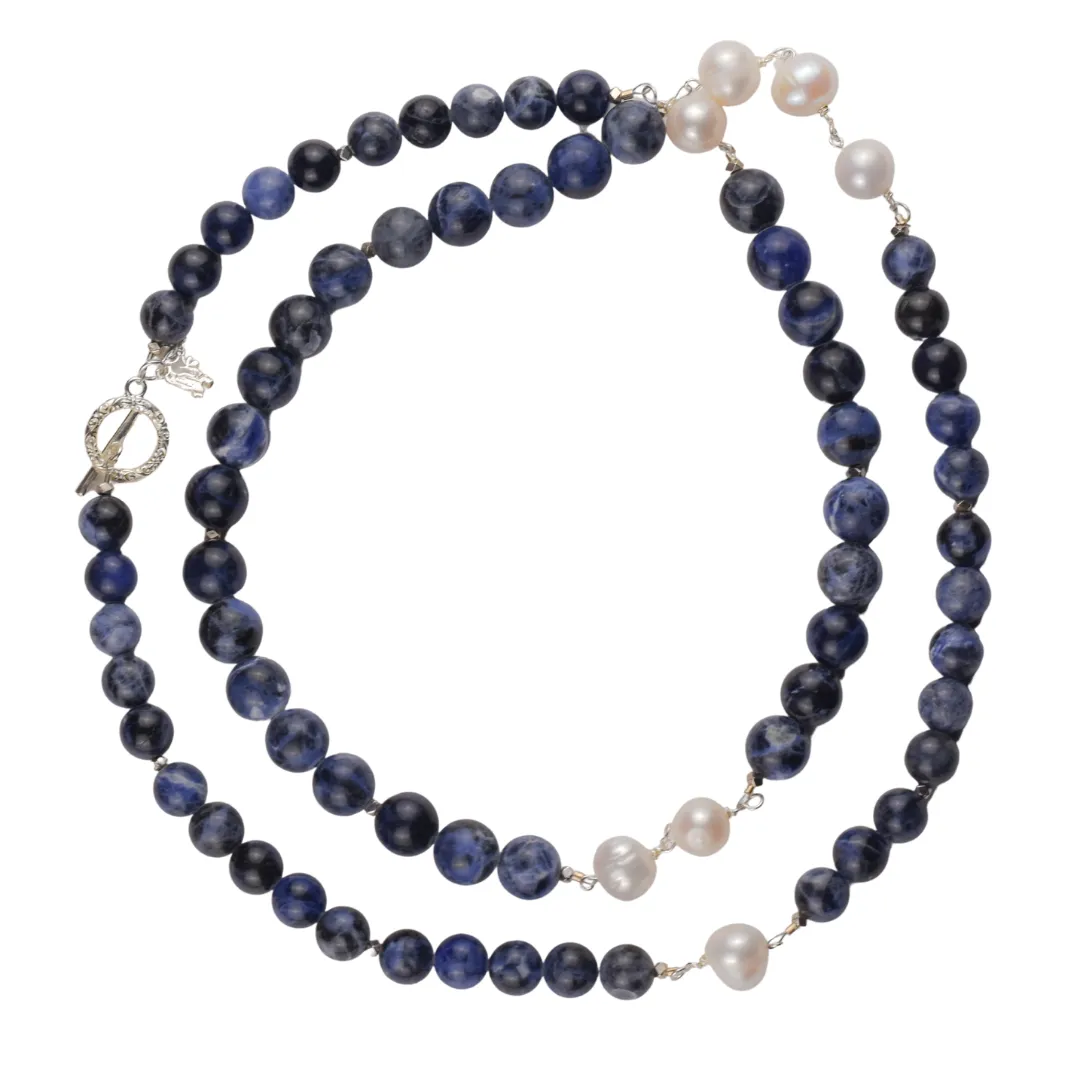 Red Coral and Baroque Pearl Necklace