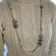 Red Coral and Baroque Pearl Necklace