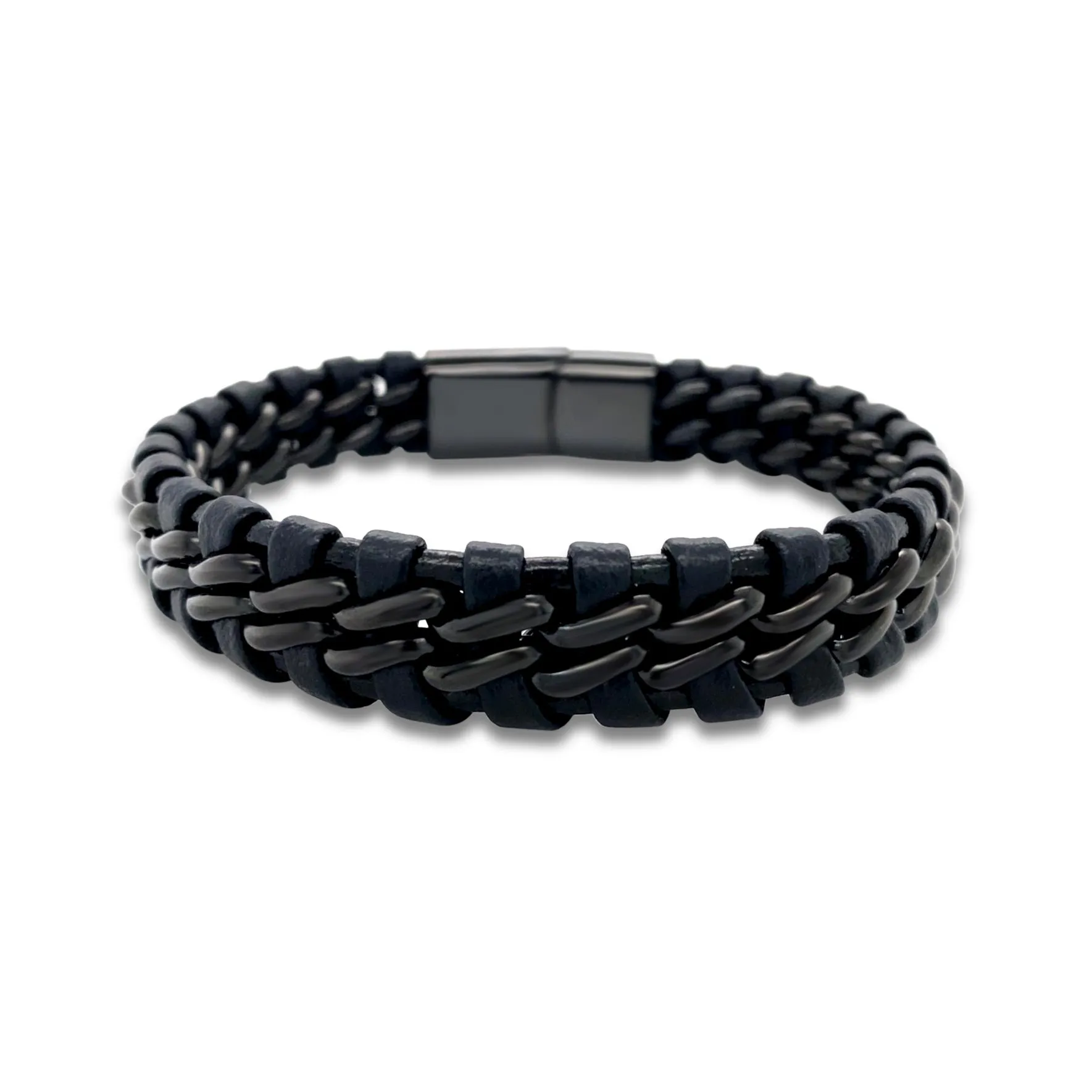 Rowen Braided Cuff in Noir