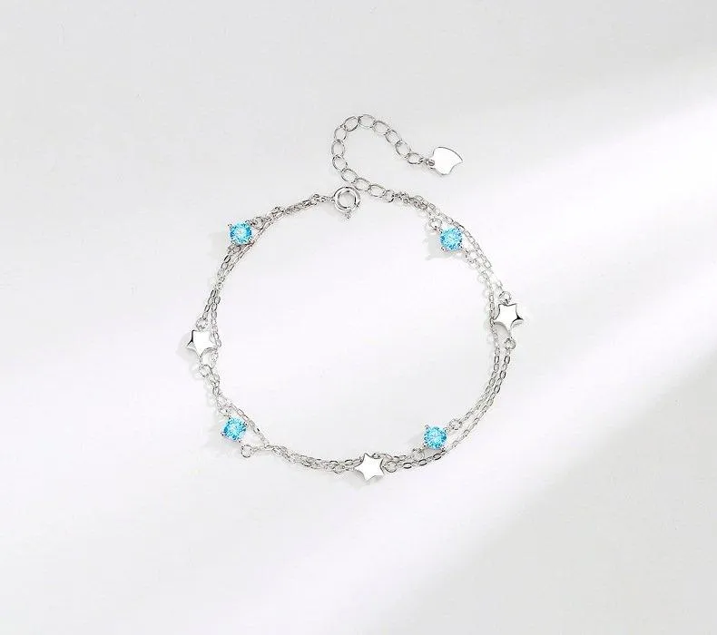 S925 Sterling Silver Star Bracelet