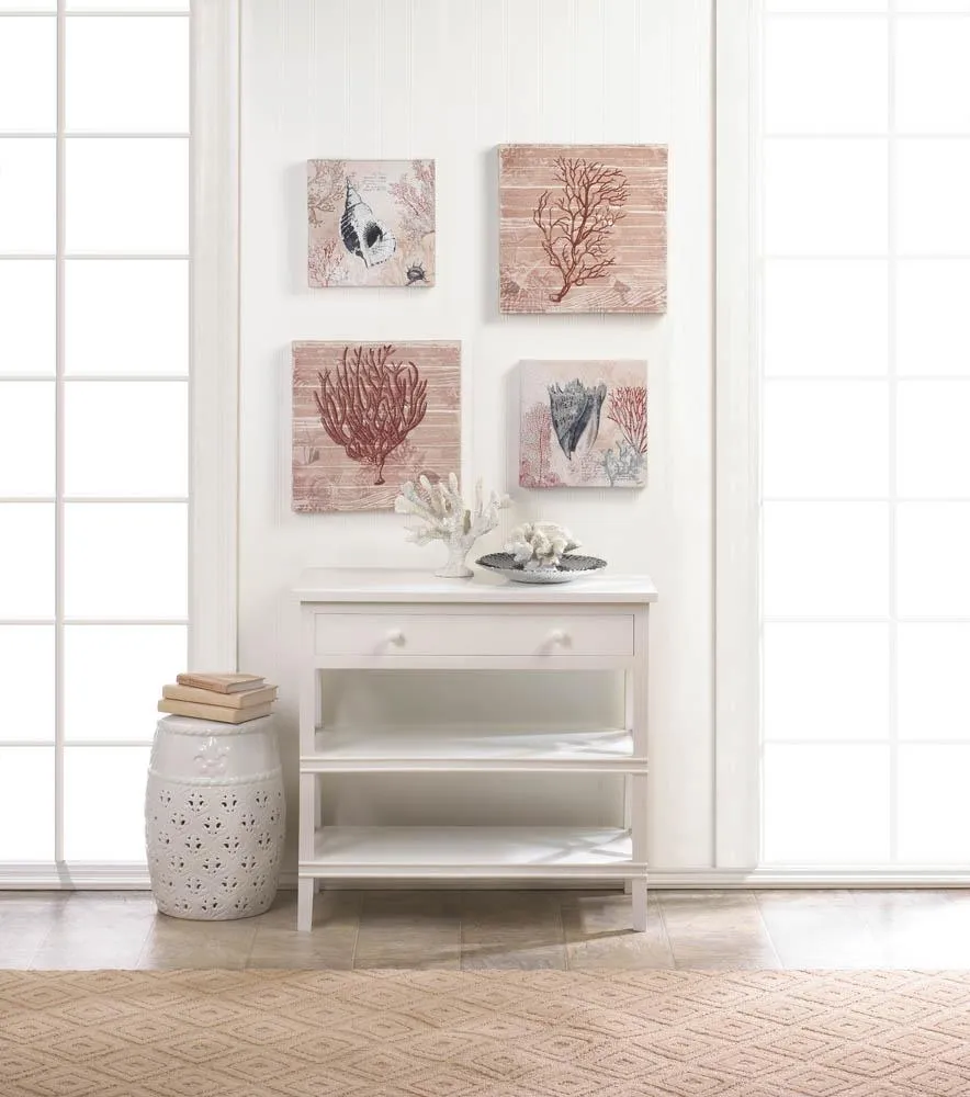 Seaside Coral Canvas Wall Art