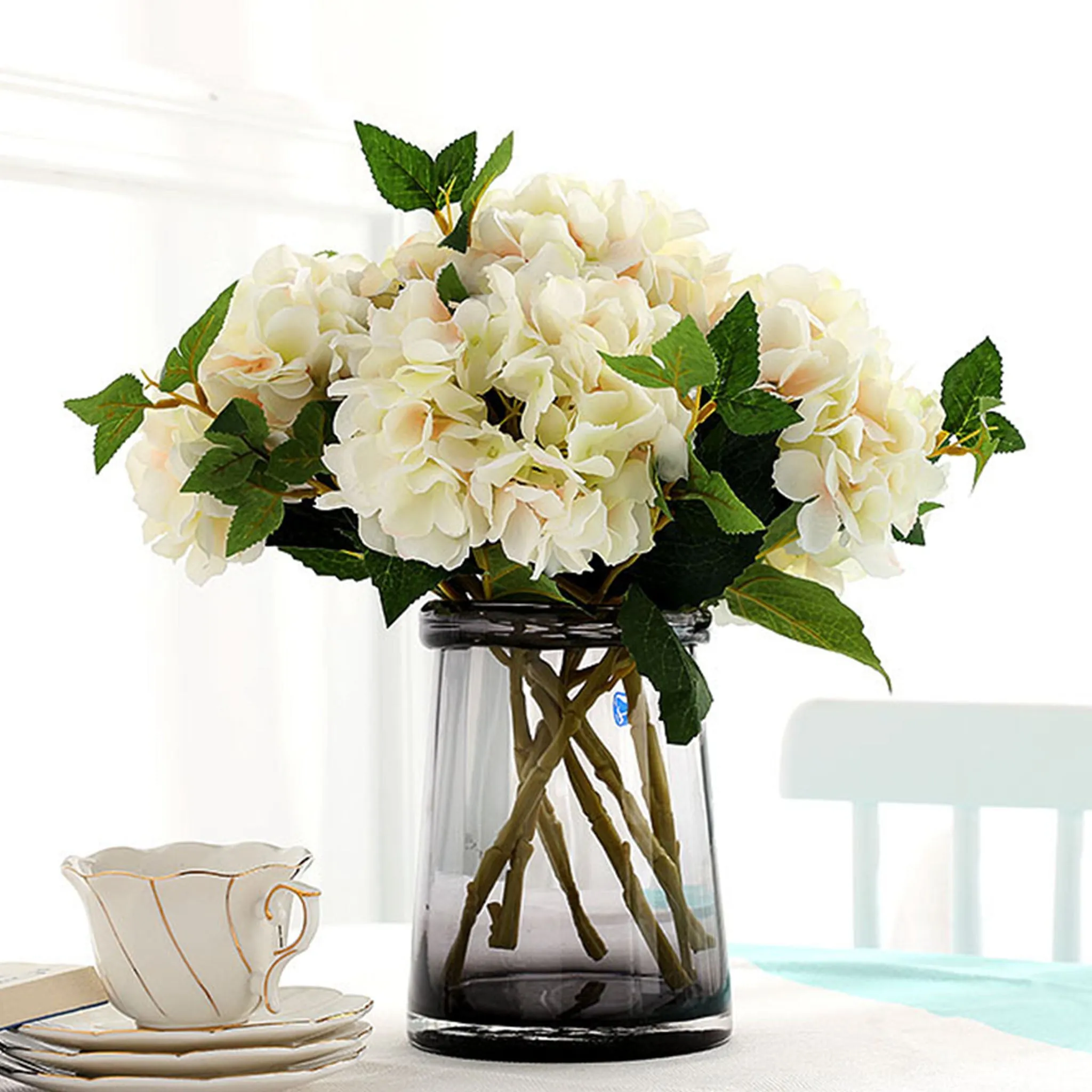 Silk Hydrangea Individual Stem Artificial Flower