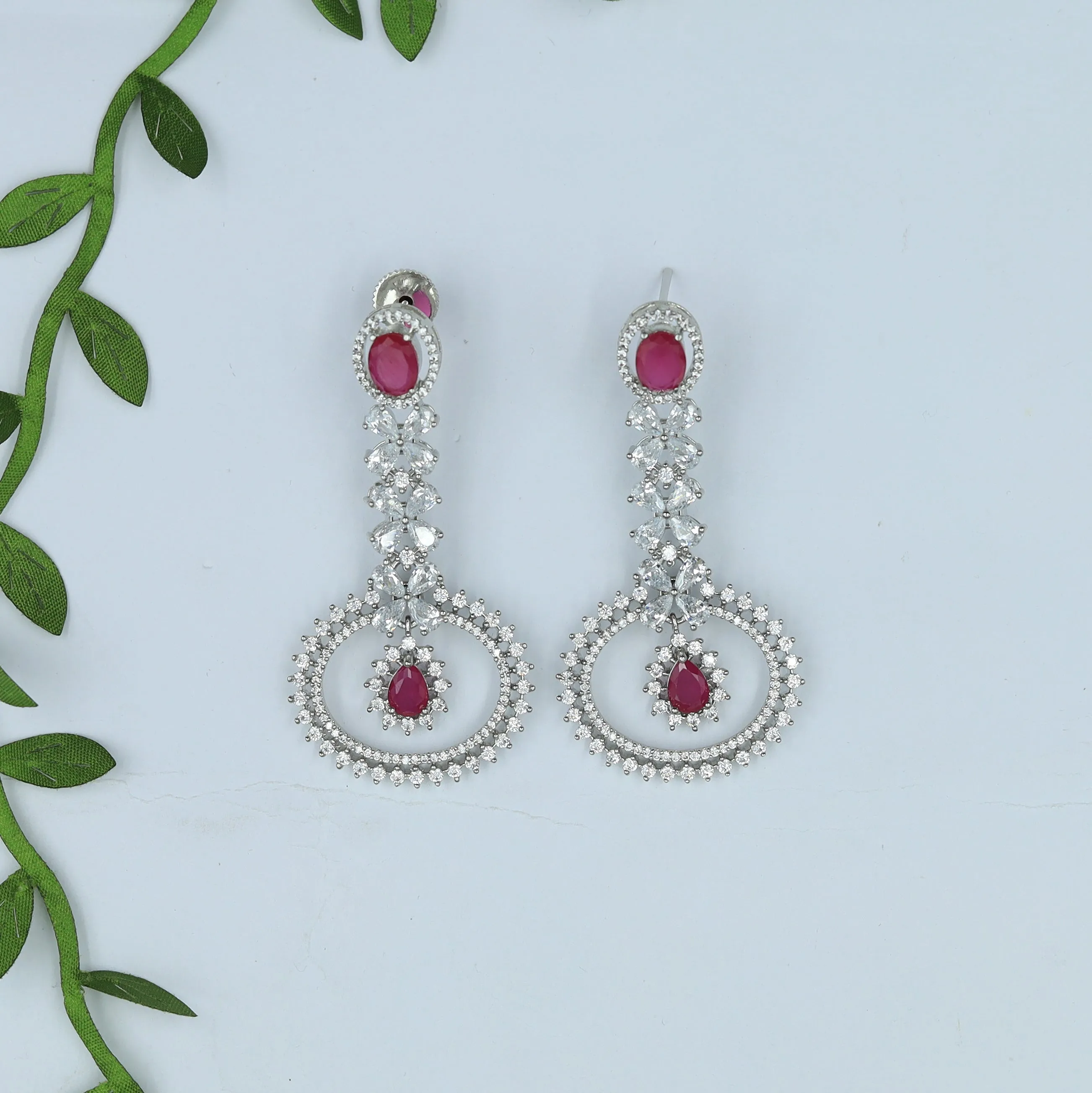 Silver Zircon/AD Earring 5487-69