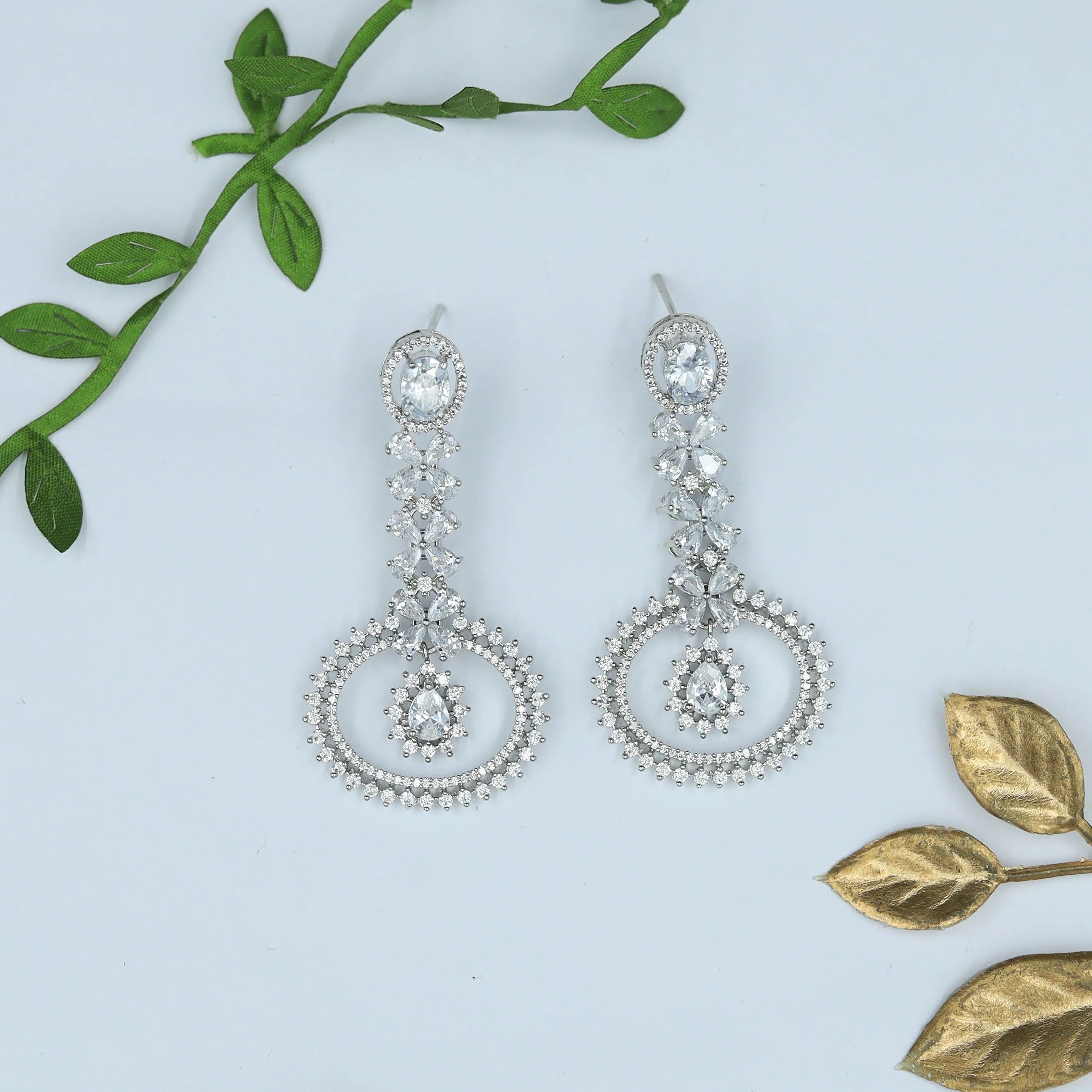 Silver Zircon/AD Earring 5487-69