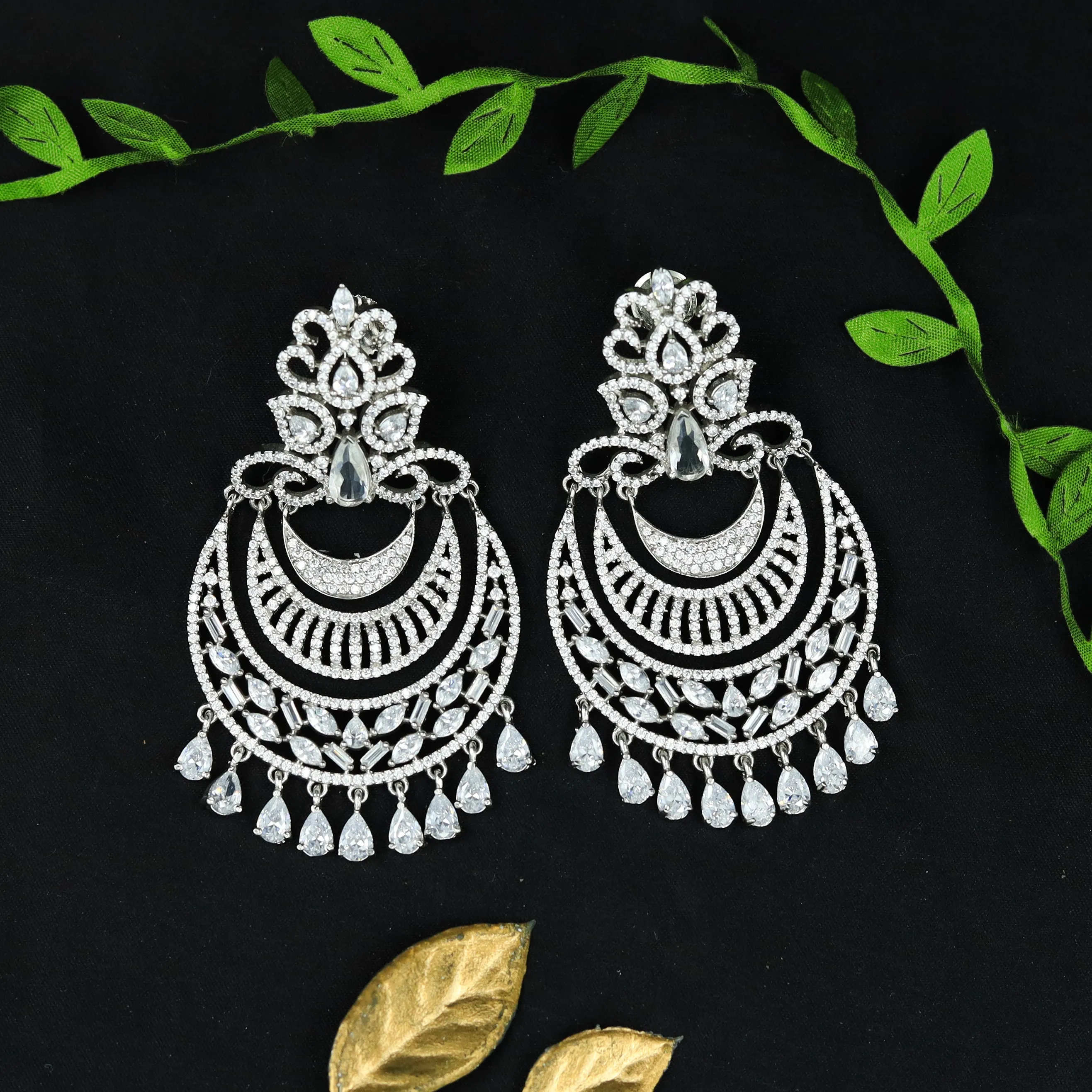Silver Zircon/AD Earring 6560-1225