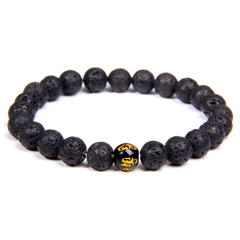 Six-character mantra bracelet white turquoise men's bracelet friendship good friend bracelet bracelet