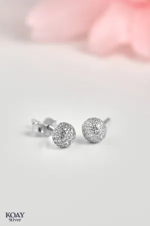 Small Zircon Ball Earring