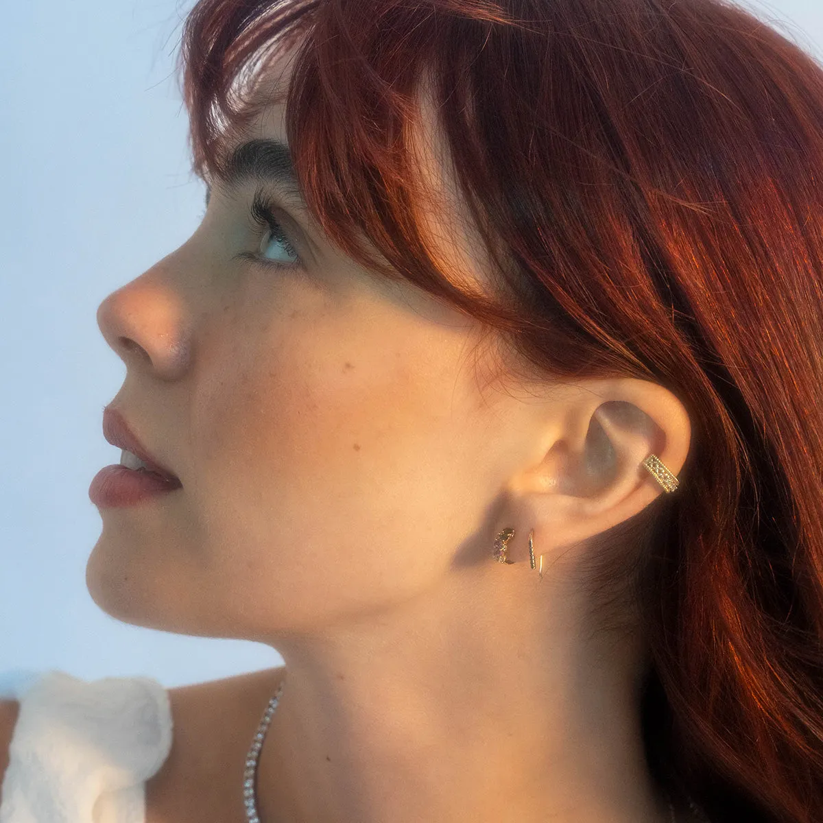 Solid Gold Ornate Ear Cuff