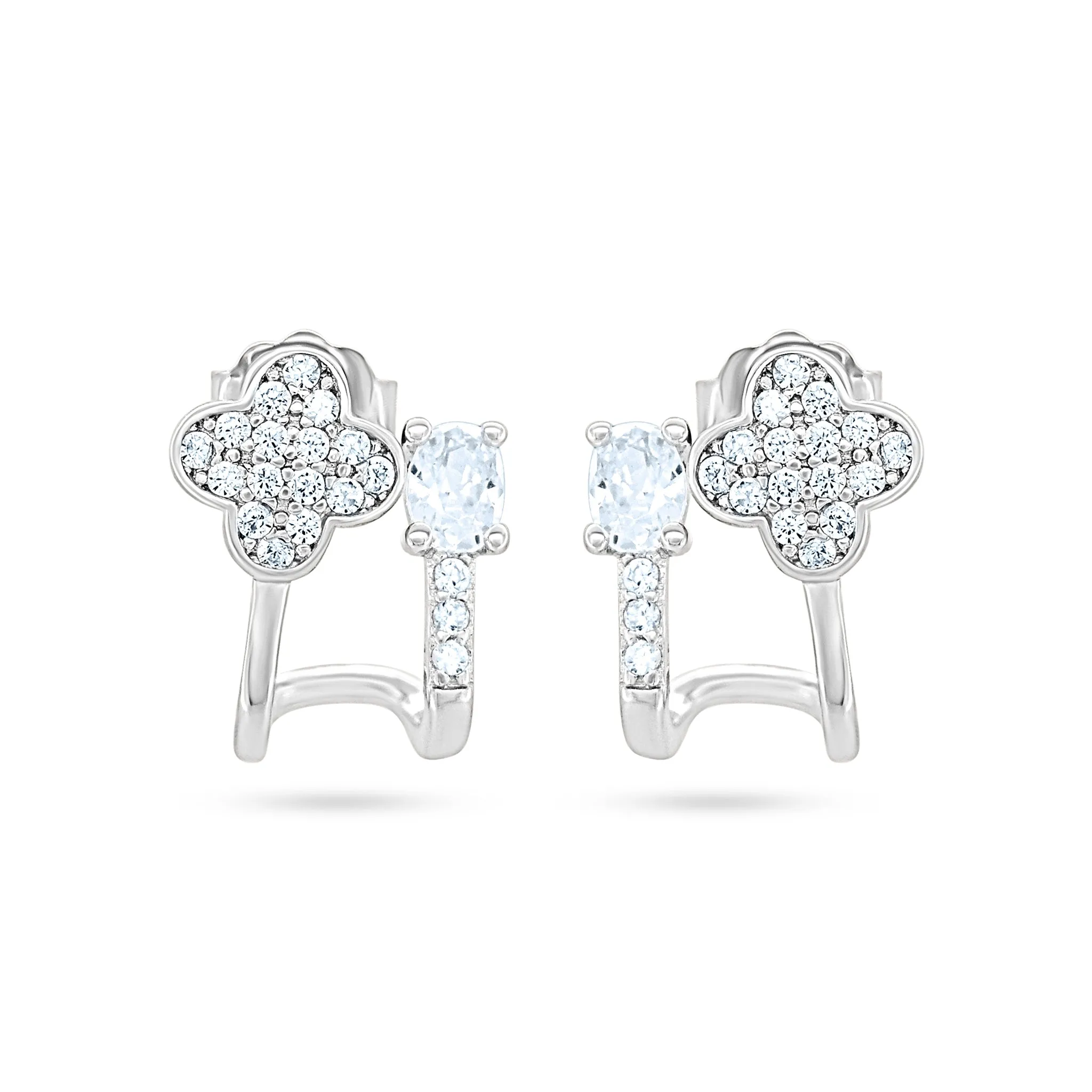 Sparkling Clover Earrings