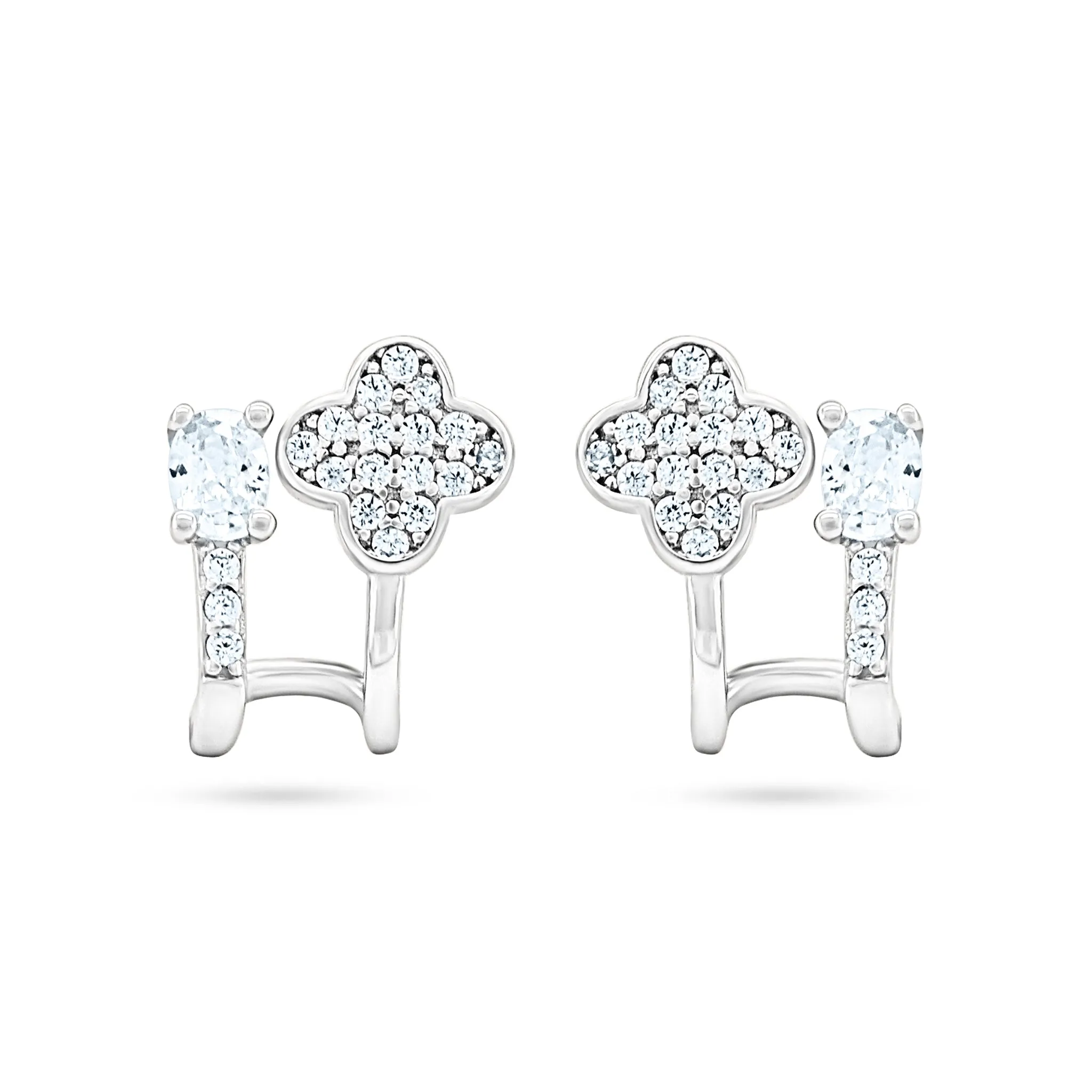Sparkling Clover Earrings