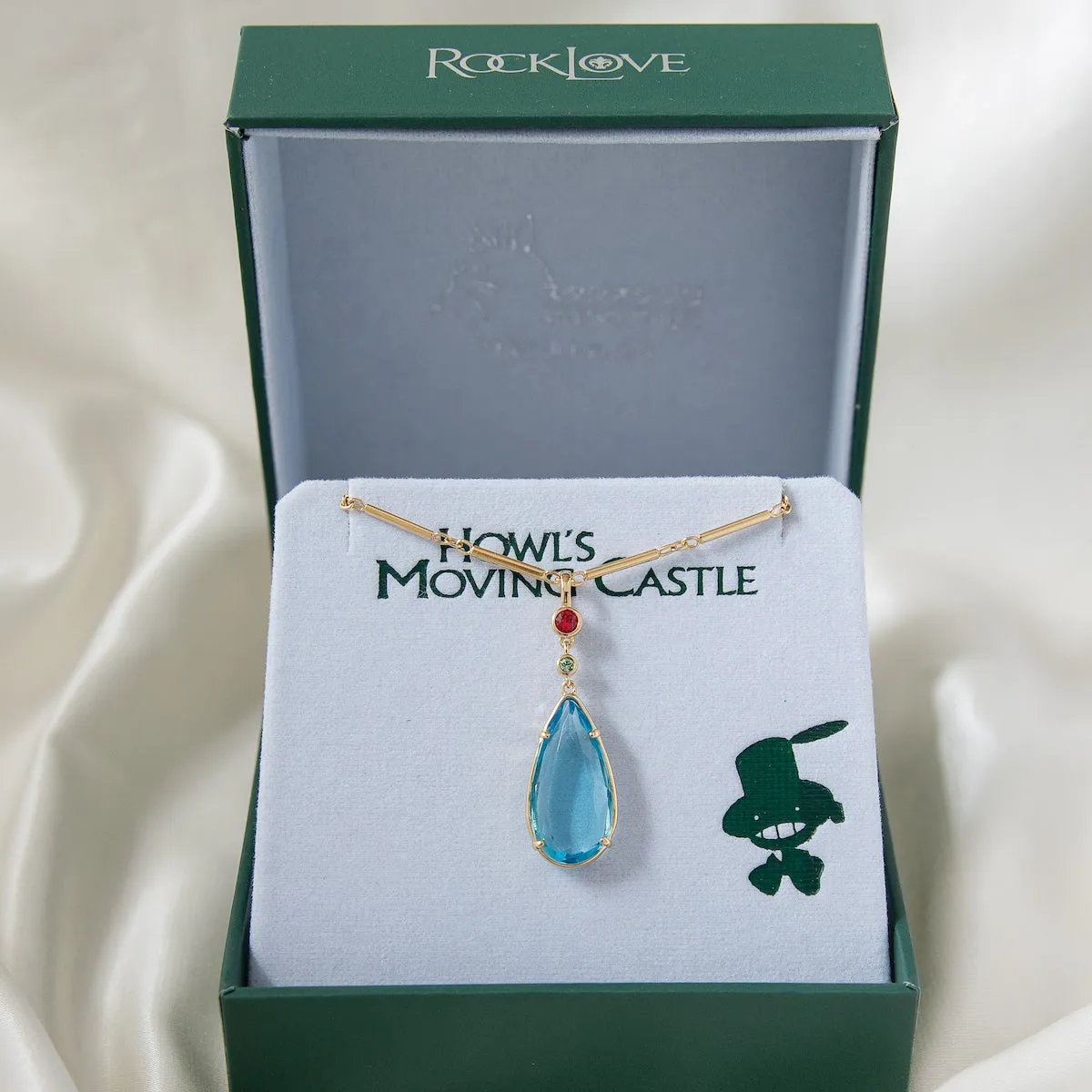 Studio Ghibli X RockLove HOWLS MOVING CASTLE Crystal Necklace