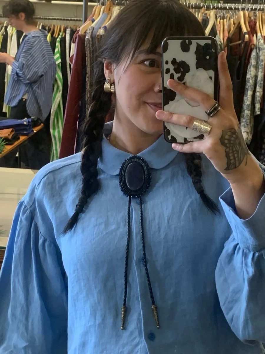 Tiana Beads Beaded Lapis Lazuli Bolo Tie