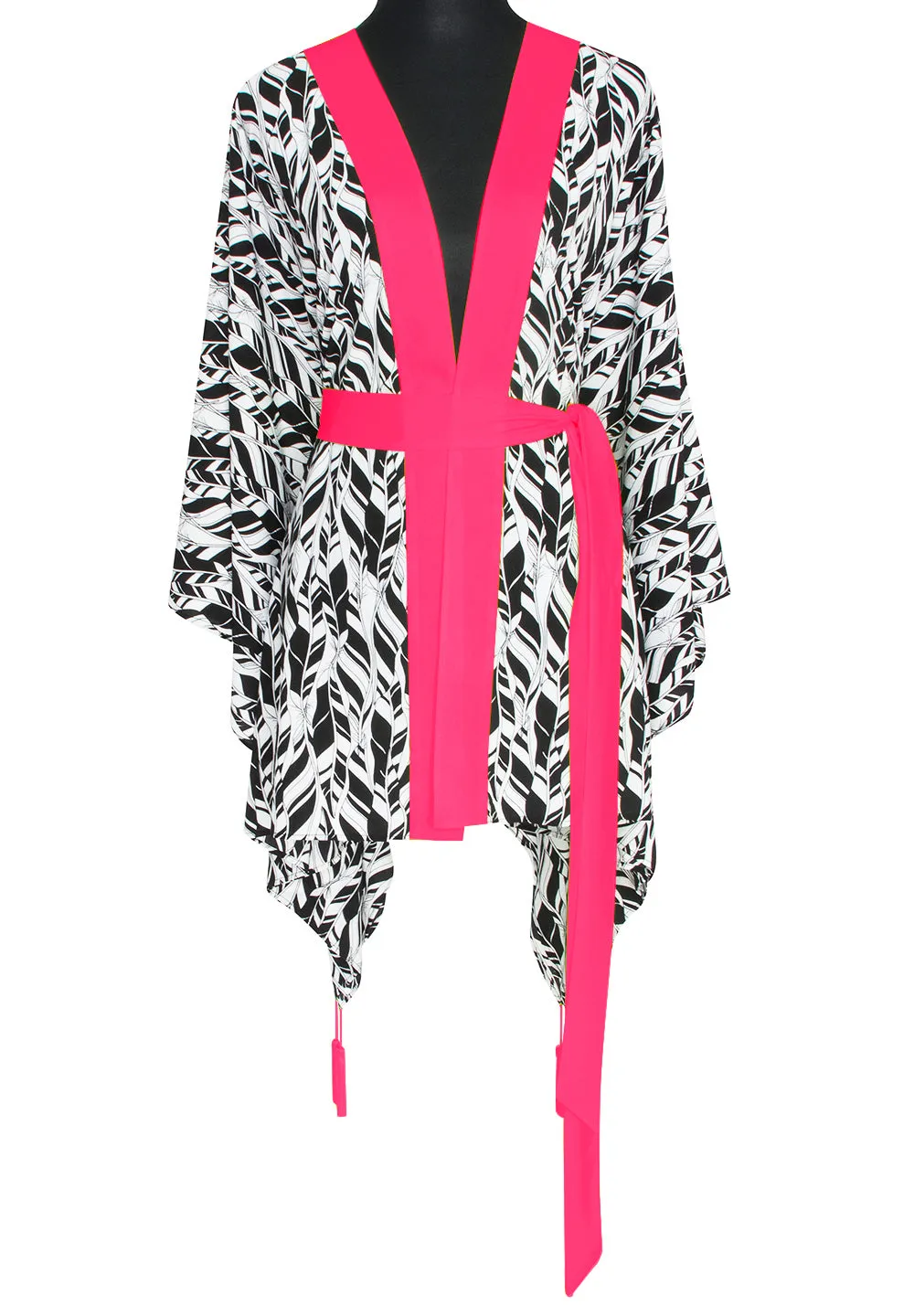 Tulum – Feathers Kimono Wings (Neon Coral)
