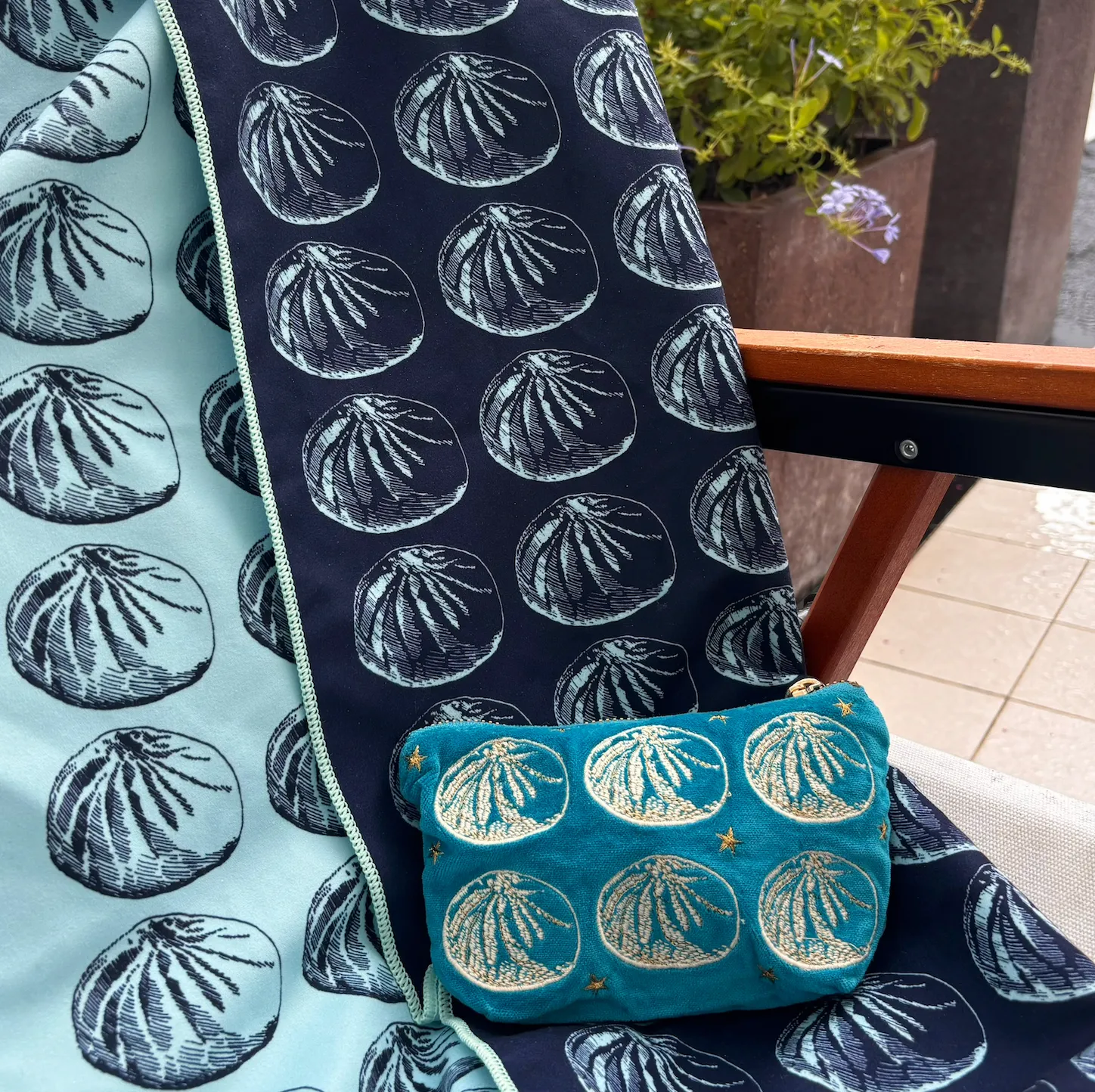 Turquoise Velvet Bao Purse