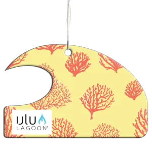 Ulu Lagoon Totally Coral Mini Wave Air Freshener (Coconut Surf Wax Scent)
