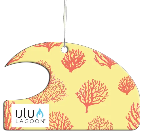 Ulu Lagoon Totally Coral Mini Wave Air Freshener (Coconut Surf Wax Scent)