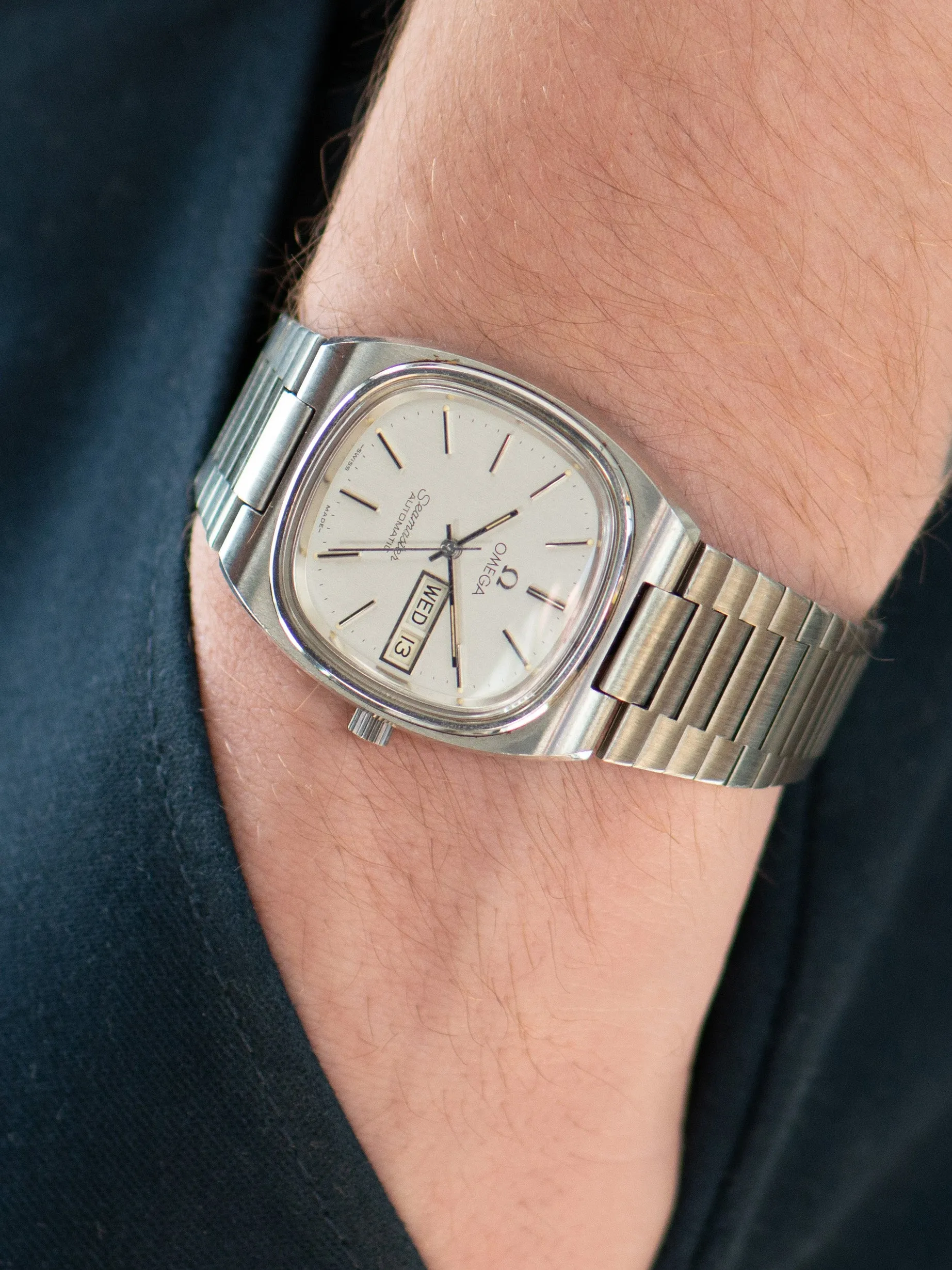 *Unpolished* 1970s Omega Seamaster Automatic (Ref. 166.0213) "TV Case"