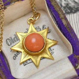 Victorian Coral Star Charm