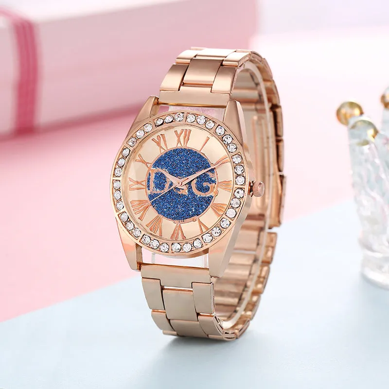 Woman Fashion Style Steel Band Diamond Lover Luxury Brands Women Wristwatch relogio watches