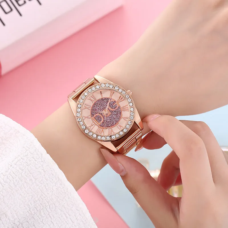 Woman Fashion Style Steel Band Diamond Lover Luxury Brands Women Wristwatch relogio watches