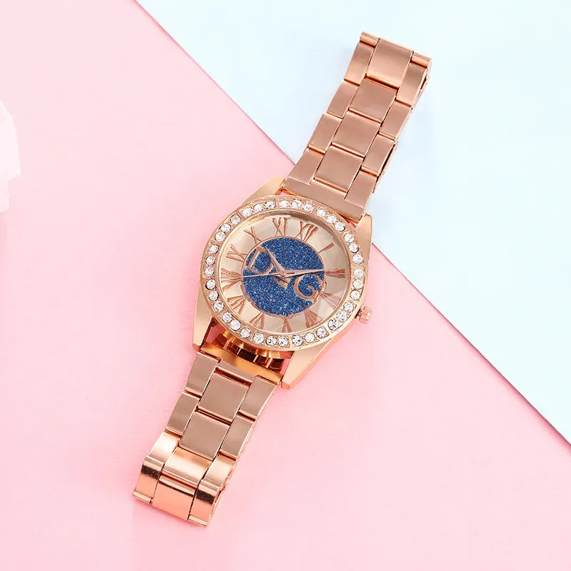 Woman Fashion Style Steel Band Diamond Lover Luxury Brands Women Wristwatch relogio watches