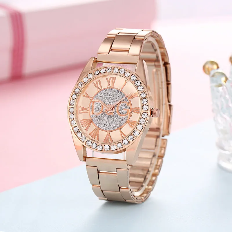 Woman Fashion Style Steel Band Diamond Lover Luxury Brands Women Wristwatch relogio watches