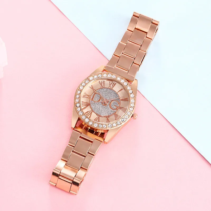 Woman Fashion Style Steel Band Diamond Lover Luxury Brands Women Wristwatch relogio watches