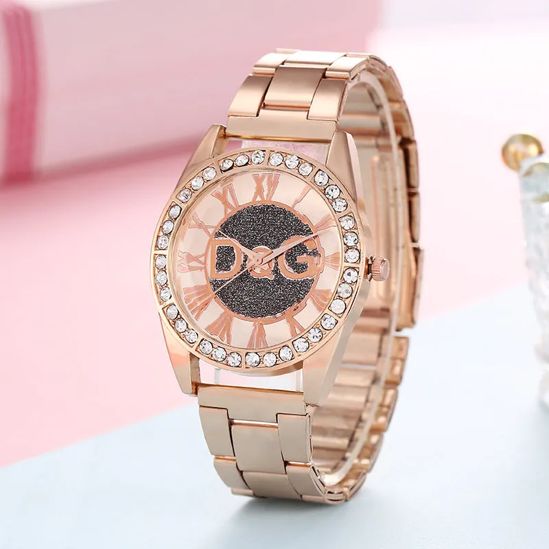 Woman Fashion Style Steel Band Diamond Lover Luxury Brands Women Wristwatch relogio watches