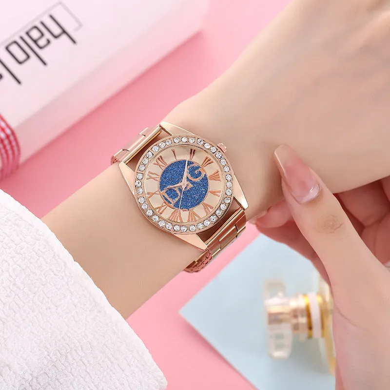 Woman Fashion Style Steel Band Diamond Lover Luxury Brands Women Wristwatch relogio watches