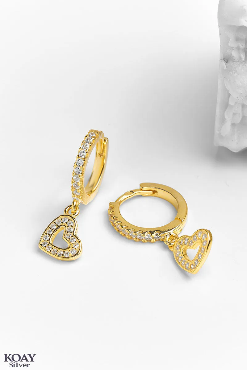 Zircon Frameless Heart Hoop (02-GP)